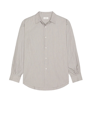 SATURDAYS NYC Regular Collar Stripe Shirt in Navy - Blue. Size S (also in L).