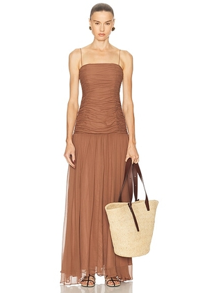 Staud Dalton Dress in Mocha - Brown. Size 2 (also in 0, 4).