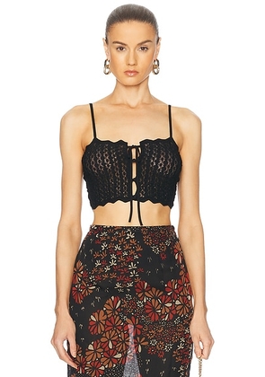 Saint Laurent Cropped Tank Top in Noir - Black. Size M (also in L).