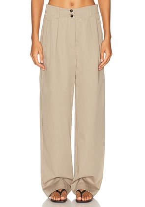 Skall Studio Painter Trouser in Stone Moss - Beige. Size 42 (also in 34).