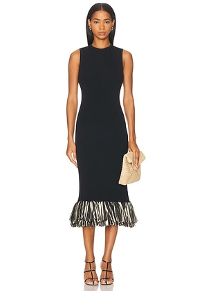 SIMONMILLER Boa Knit Raffia Dress in Black - Black. Size S (also in ).