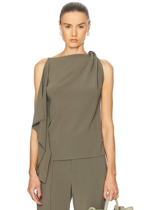 Proenza Schouler Alyssa Top in Wood - Green. Size 0 (also in 6).