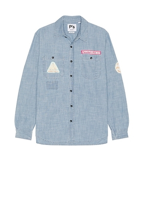 President's Kansas Shirt in Denim - Blue. Size S (also in M).