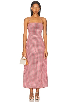 Posse Lori Dress in Red Gingham - Red. Size M (also in L, S, XS).