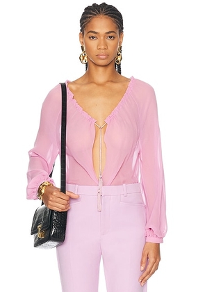 TOM FORD Long Sleeve Blouse in Vivid Pink - Pink. Size 38 (also in 40).