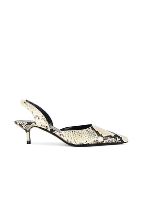 Staud Sebastian Slingback in White Snake - White. Size 36.5 (also in 36, 38.5).