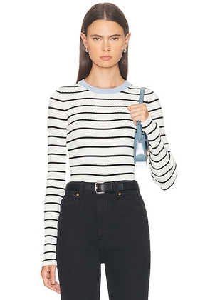 Solid & Striped The Dora Top in Brule - White. Size M (also in XS, S, L).