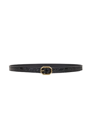 Saint Laurent Leather Belt in Nero - Black. Size 70 (also in 65, 90).