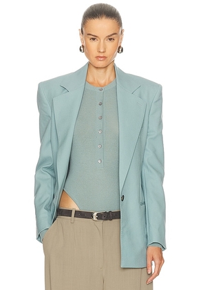 Stella McCartney Canvas Tailoring Jacket in New Celadon - Mint. Size 34 (also in 36, 38, 40).