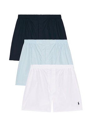 Polo Ralph Lauren Classic Fit Cotton Boxer 3 Pack in White & Cruise Navy - Multi. Size XXL/2X (also in XL/1X).