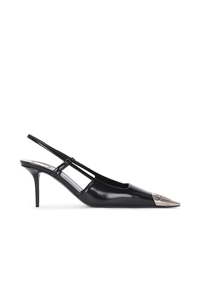 Saint Laurent Jeanne Pump in Nero. Size 39 (also in 37.5, 41).