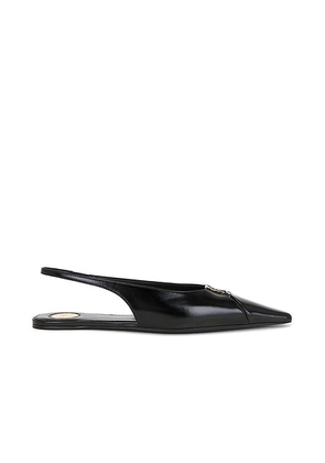 Saint Laurent Babylone Slingback Flat in Nero - Black. Size 36.5 (also in 36, 37, 37.5, 38, 38.5, 39, 39.5, 40, 41).