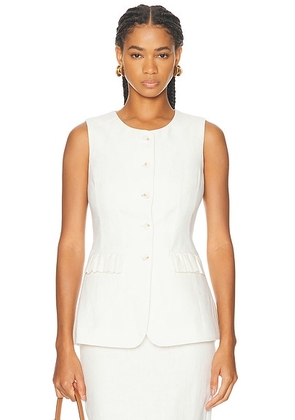 Posse Matilda Vest in Cream - Cream. Size M (also in XS, S, L, XL).