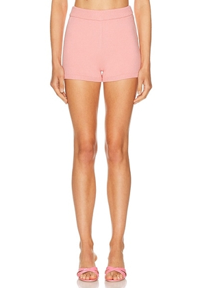 SEROYA Messa Short in Peach Pink - Pink. Size M (also in XS, S, L).