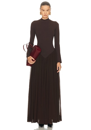 Ronny Kobo Speck Knit Dress in Chicory - Brown. Size S (also in XS, M).