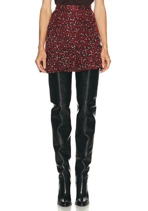 Saint Laurent Mini Skirt in Craie Rouge Noir - Red. Size 36 (also in ).