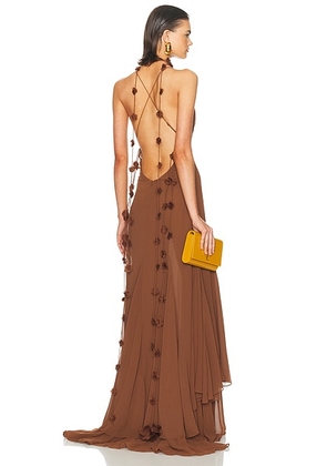 Retrofete Deena Dress in Hazel - Brown. Size M (also in L, S).