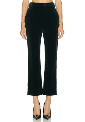 Saint Laurent Straight Leg Pant in Emeraude - Dark Green. Size 36 (also in 38).
