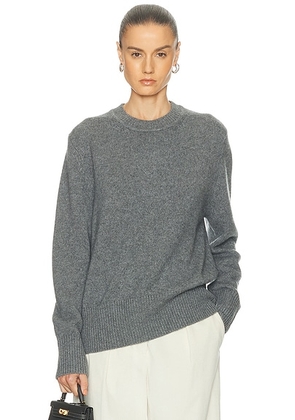 RENGGLI Oversized Crewneck Sweater in Pebble - Grey. Size M (also in L, S).