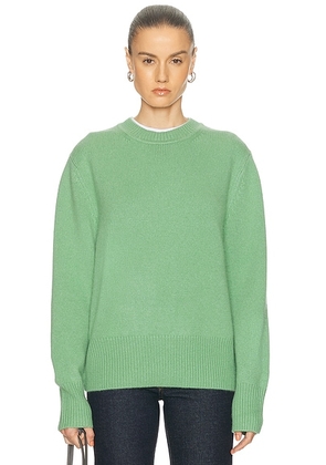 RENGGLI Oversized Crewneck Sweater in Jade - Mint. Size S (also in M, XL, XS).