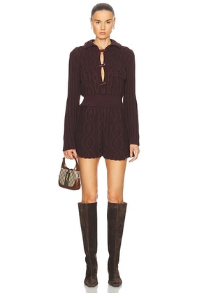 SIEDRES Selna Romper in Brown - Brown. Size M (also in L, S, XS).