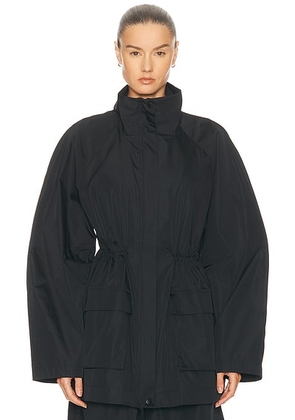 St. Agni Paper Taffeta Parka in Black - Black. Size M (also in ).