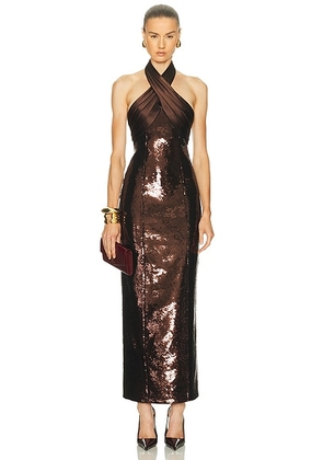 Retrofete Tamra Dress in Tobacco - Brown. Size S (also in L, M, XL, XS).