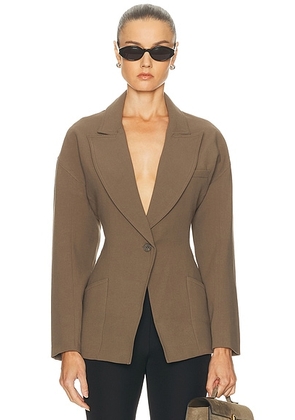 Staud Cole Blazer in Truffle - Brown. Size 2 (also in 4).
