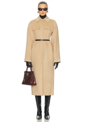 Sportmax Olio Coat in Camel - Tan. Size 4 (also in 2, 6).