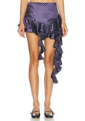 Sandy Liang Lucy Skirt in Navy Multi - Navy. Size 8 (also in 2).