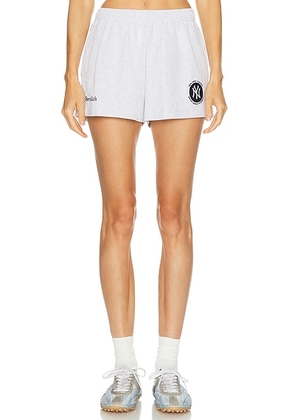 Sporty & Rich X NY Yankees World Series Disco Short in Heather Gray - Grey. Size XS (also in ).