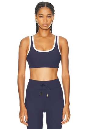 THE UPSIDE Silverstone Harley Scoop Sports Bra in Navy - Navy. Size S (also in L, XS).