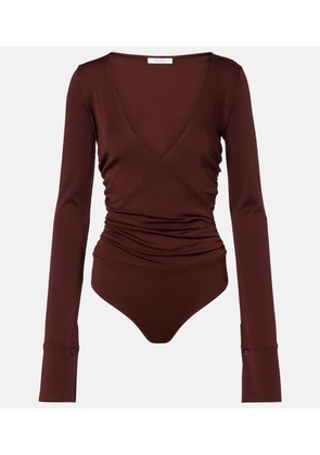 Max Mara Nigella draped wool bodysuit