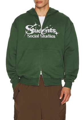 Students Golf Rising Stars Fleece Zip Hoodie in Hunter - Dark Green. Size M (also in L, S, XL/1X).