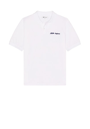 Palmes x ATP Pique Polo in White - White. Size M (also in L, S, XL/1X).