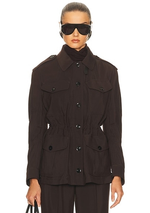 TOM FORD Tailored Field Jacket in Dark Chocolate - Brown. Size 38 (also in ).