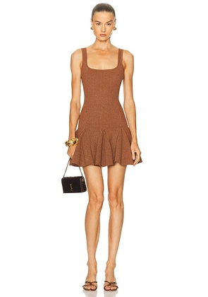 Retrofete Matson Knit Dress in Metallic Hazelnut - Brown. Size XS (also in L).