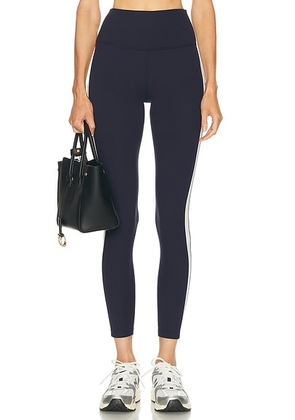 Splits59 Clare High Waist Rigor 7/8 Legging in Indigo & Creme - Burgundy. Size XL (also in L).