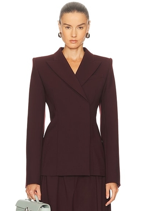 Sportmax Fitted Blazer in Wine - Burgundy. Size 4 (also in ).