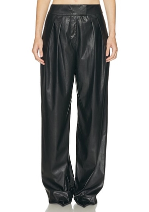 The Sei Double Pleat Trouser in Black - Black. Size 4 (also in 6).