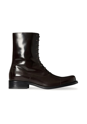 The Row Kai Lace Up Boot in Vintage Brown. Size 37 (also in 36.5, 37.5, 38, 38.5, 39, 39.5, 40, 41, 42).