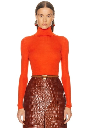 Saint Laurent Turtleneck Sweater in Orange - Orange. Size M (also in L, S).
