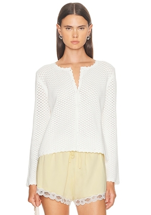 Posse Helena Cardigan in Bone - Cream. Size M (also in L, XS).