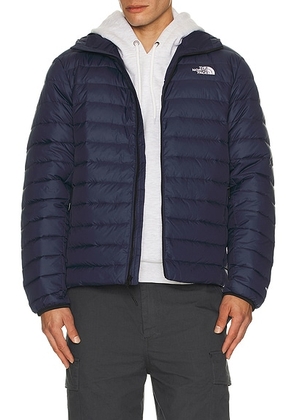 The North Face Down Hooded Jacket in Summit Navy - Blue. Size S (also in L).