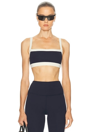 Splits59 Monah Rigor Sports Bra in Indigo & Crme in Indigo & Creme - Navy. Size M (also in L, S, XL, XS).