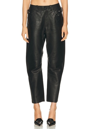 TOM FORD Bull Leather Biker Pant in Black - Black. Size 36 (also in 38).