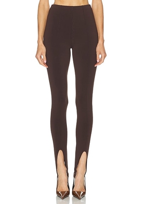 SEROYA Kelsey Stirrup Legging in Slate Brown - Brown. Size L (also in S).