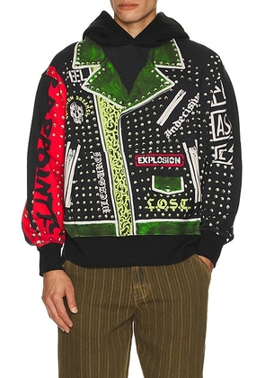 Pleasures Explosion Hoodie in Black - Black. Size M (also in L).