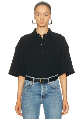 Saint Laurent Short Sleeve Top in Noir - Black. Size M (also in L, S, XL, XS).