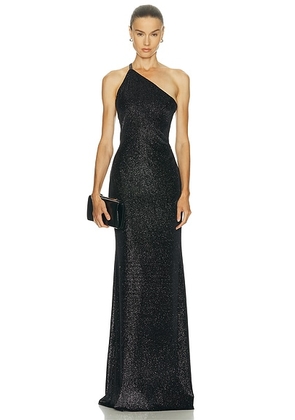 The Sei One Shoulder Gown in Black - Black. Size M (also in L, S).